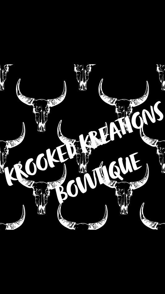 Black & White bull skull