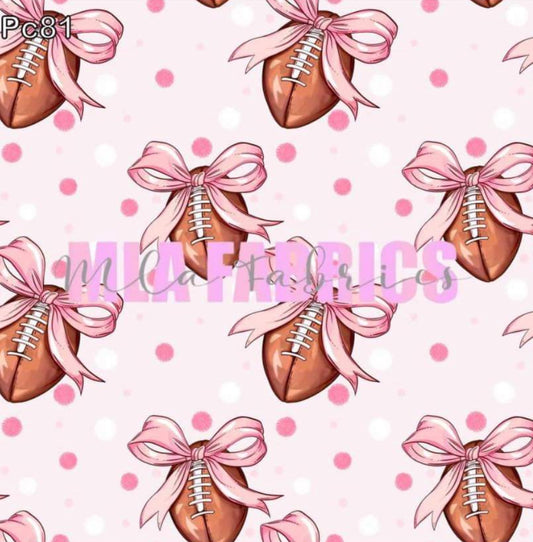 Football Pink Bow